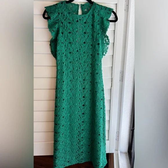 Zara Vibrant Green Midi Dress - Picture 5 of 13